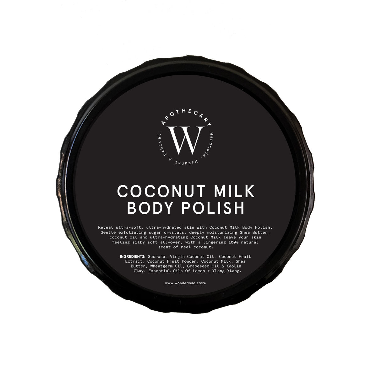 COCONUT MILK BODY POLISH - Sugar Scrub - WONDERVELD APOTHECARY